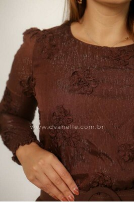 Vestido Antonieta Marrom