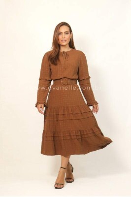 Vestido Odete Ferrugem