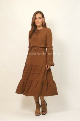 Vestido Odete Ferrugem
