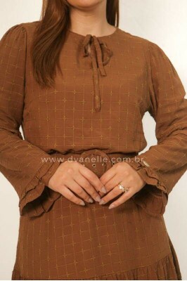 Vestido Odete Ferrugem