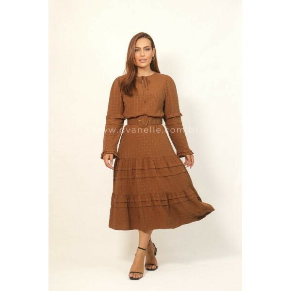 Vestido Odete Ferrugem