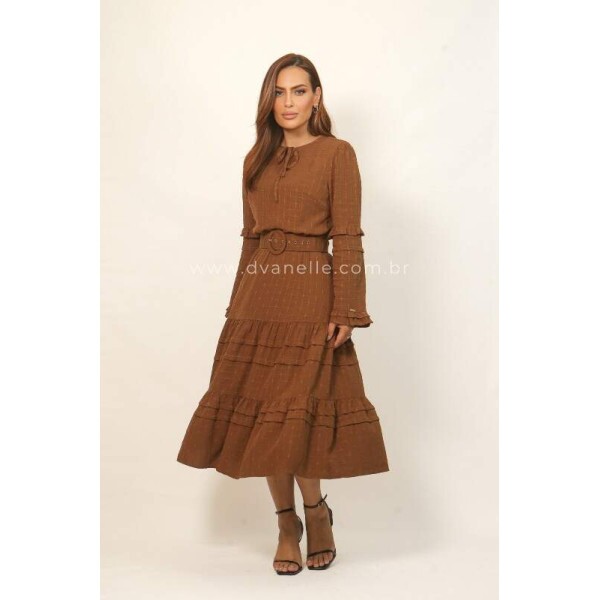 Vestido Odete Ferrugem