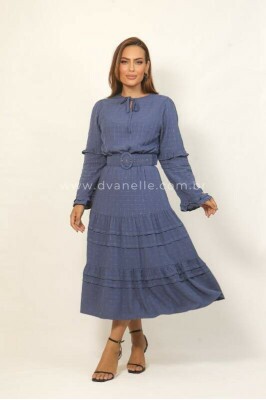 Vestido Odete Azul
