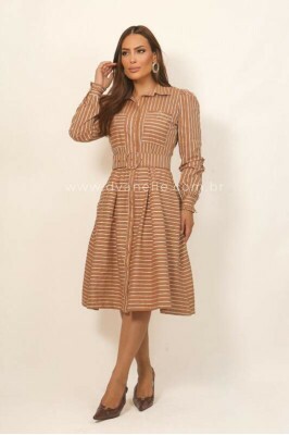Vestido In�s Bege