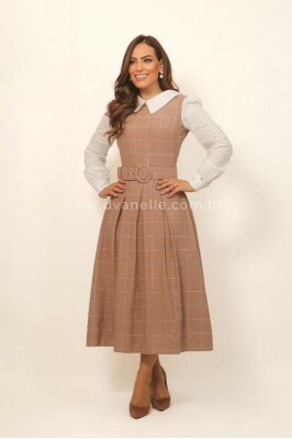 Vestido Beatriz Bege