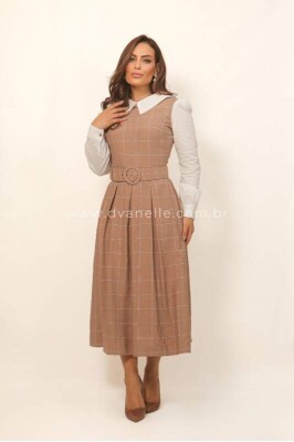 Vestido Beatriz Bege