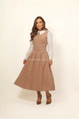 Vestido Beatriz Bege