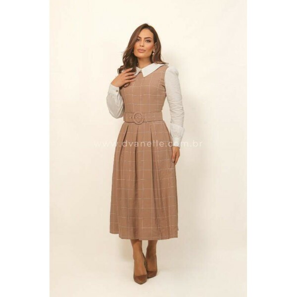 Vestido Beatriz Bege