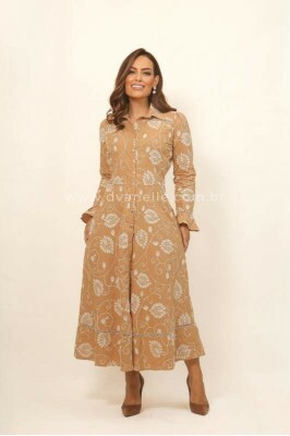 Vestido Agatha Bege
