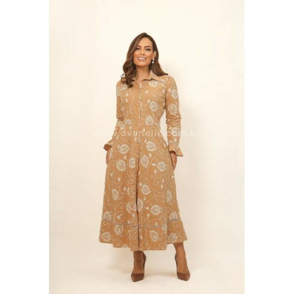 Vestido Agatha Bege