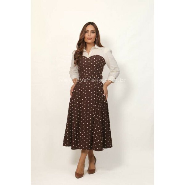 Vestido Rafaela Marrom
