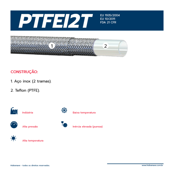 MANGUEIRA TERMOPLSTICA SRIE PTFEI2T