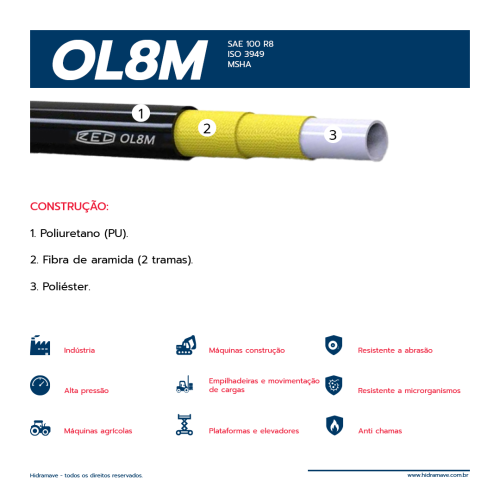 MANGUEIRA TERMOPLASTICA S�RIE OL8M
