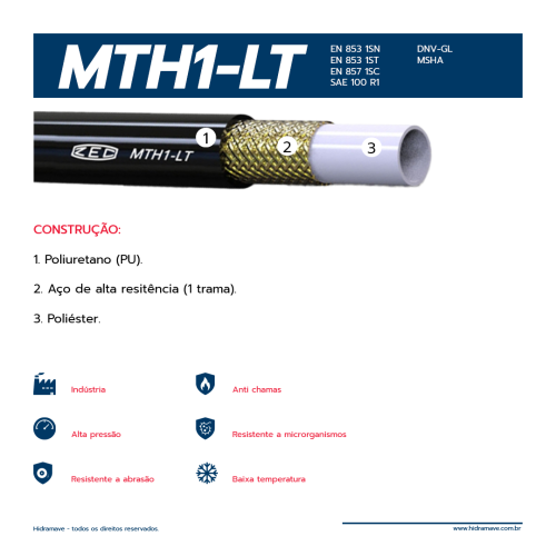 MANGUEIRA TERMOPLASTICA SRIE MTH1-LT