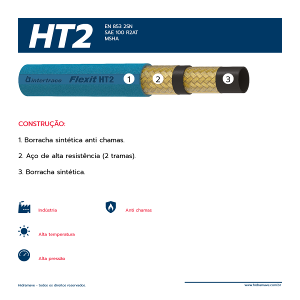 MANGUEIRA HIDR�ULICA S�RIE FLEXIT HT2