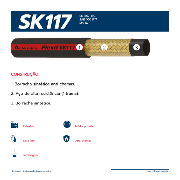 MANGUEIRA HIDR�ULICA S�RIE FLEXIT SK117