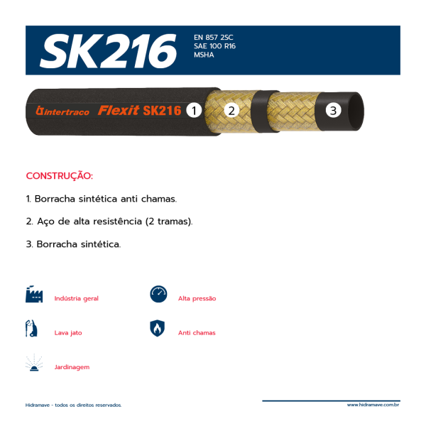 MANGUEIRA HIDR�ULICA S�RIE FLEXIT SK216