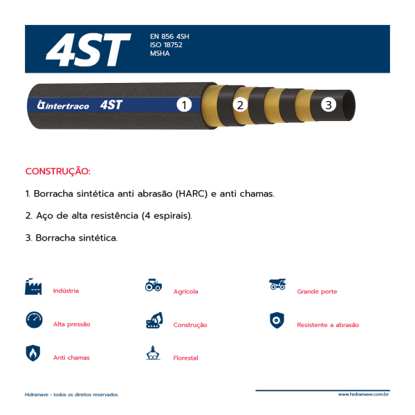 MANGUEIRA HIDR�ULICA S�RIE 4ST