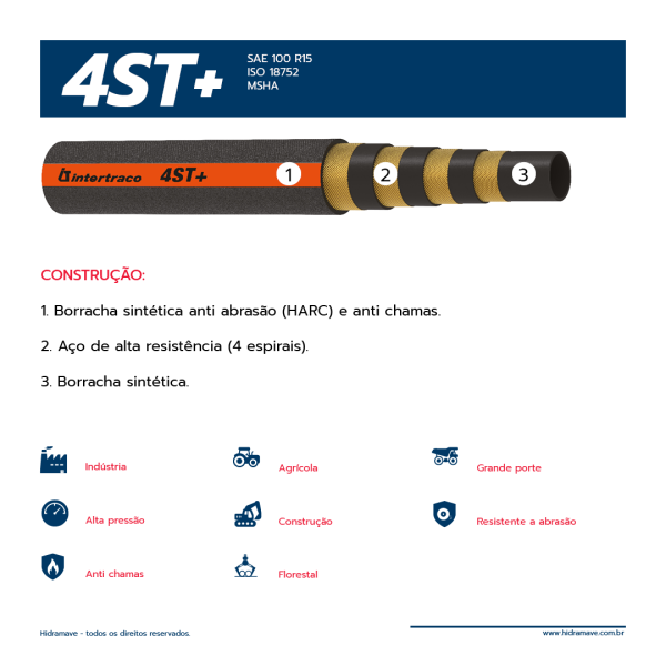 MANGUEIRA HIDR�ULICA S�RIE 4ST+