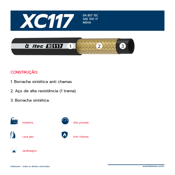 MANGUEIRA HIDR�ULICA S�RIE ITEC XC117