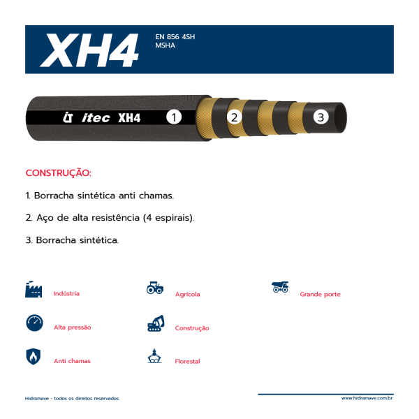 MANGUEIRA HIDR�ULICA S�RIE ITEC XH4