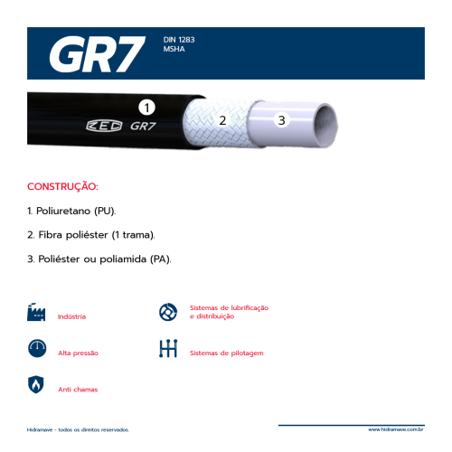 MANGUEIRA TERMOPLSTICA SRIE GR7