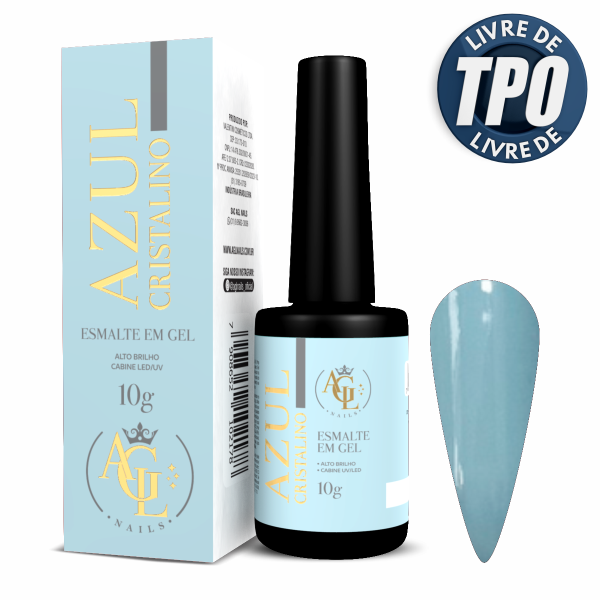 AGL Esmalte em Gel Azul Cristalino 10g