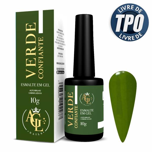 AGL Esmalte em Gel Verde Confiante 10g