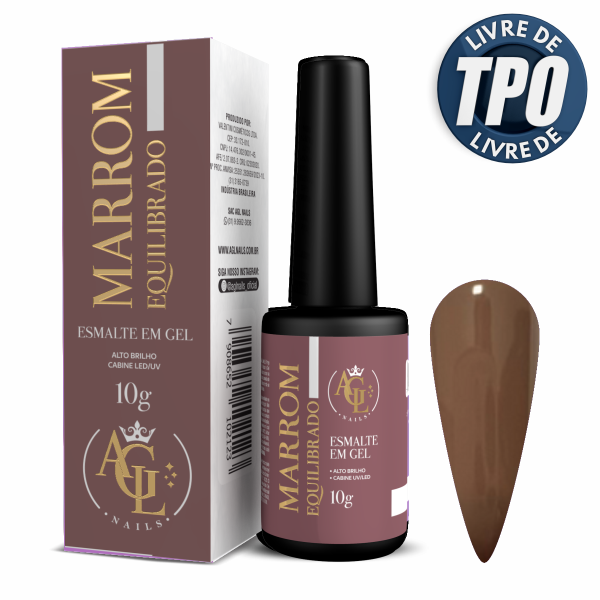 AGL Esmalte em Gel Marrom Equilibrado 10g