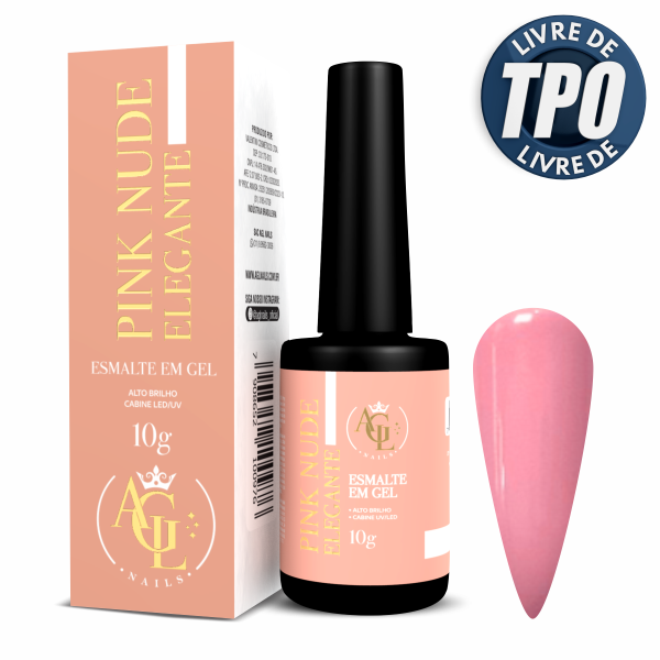 AGL Esmalte em Gel Pink Nude Elegante 10g