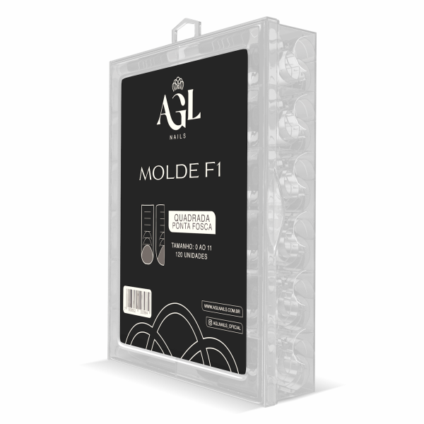 AGL NAILS MOLDE F1 QUADRADO PONTA FOSCA
