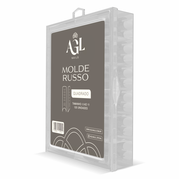 AGL NAILS MOLDE RUSSO QUADRADO