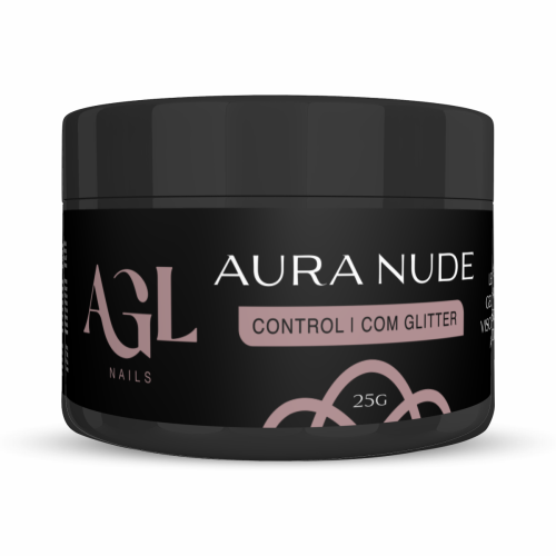 AGL NAILS GEL AURA NUDE COM GLITTER 25G CONTROL