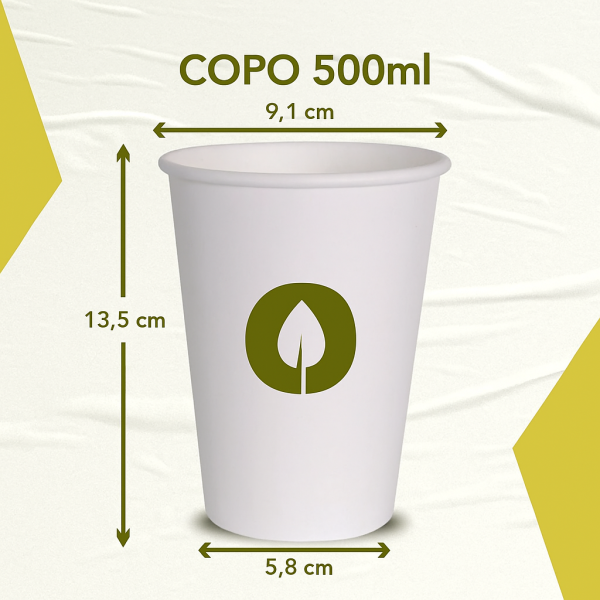 Copo Personalizado de Papel Biodegrad�vel 500 ml