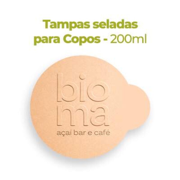 Tampa Personalizada Selada Copo 200 ml