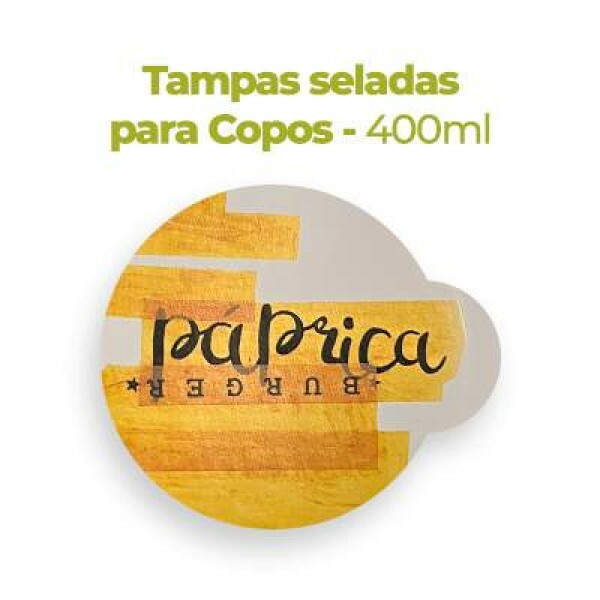 Tampa Personalizada Selada Copo 400 ml