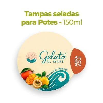 Tampa Personalizada Selada Pote 150 ml