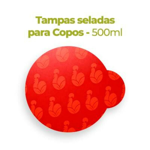 Tampa Personalizada Selada Copo 500 ml