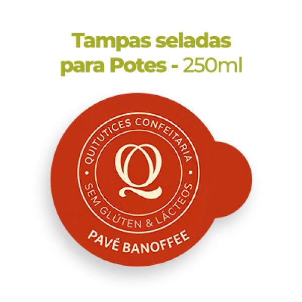 Tampa Personalizada Selada Pote 250 ml