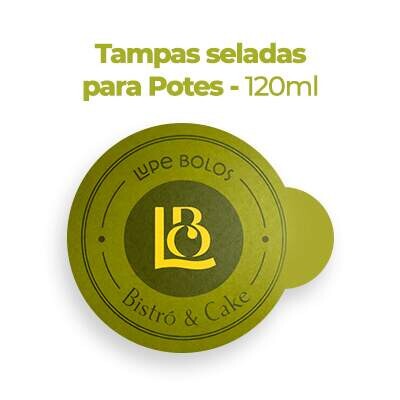 Tampa Personalizada Selada Pote 120 ml