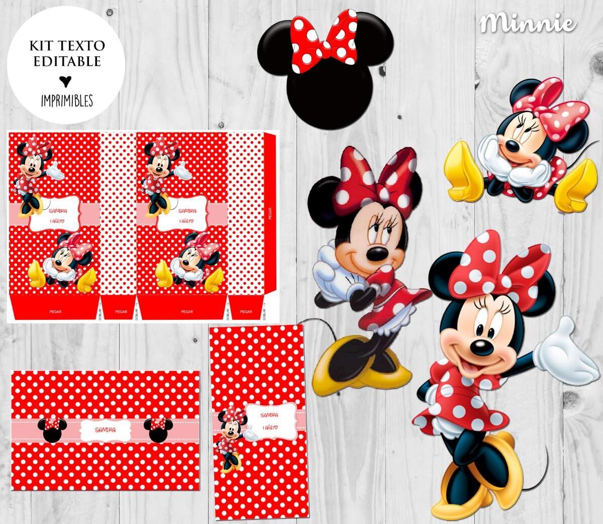 Kit Imprimible Minnie Mouse Pdf Listo Para Imprimir
