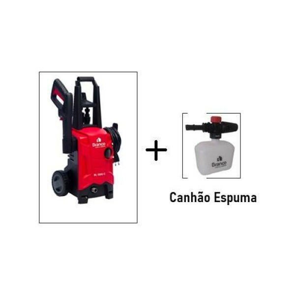 Lavadora de Alta Press�o Branco BL 1500 220V + Canh�o de Espuma Snow Foam