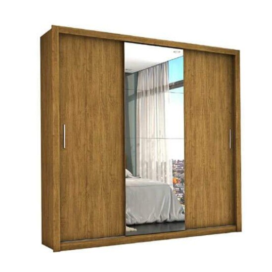 Guarda-roupa Casal 3 Portas com Espelho Veneza Freij� Carioca