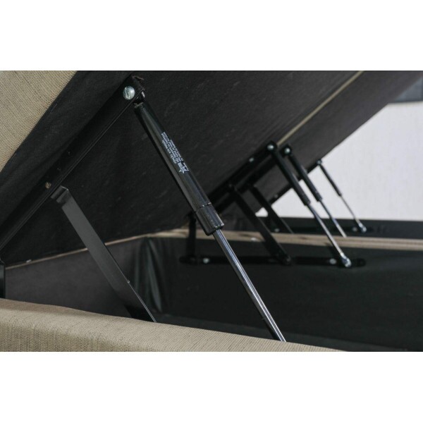 Base Box Ba Queen Bipartido Eli 158x198x42 Korino Bege Blindado Nature