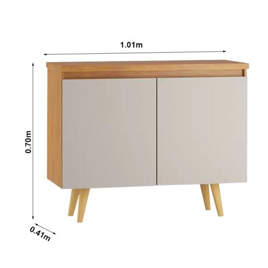 Buffet Uno com 2 Portas Mel/Off White Viero