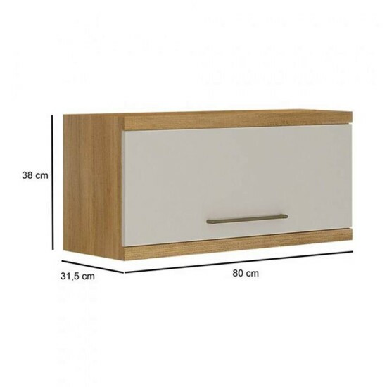 Arm�rio A�reo Geladeira Tarantela Cinamomo/Off White Valdemoveis