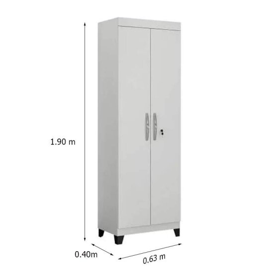 Multiuso 0,63m Asteca Branco 2 Portas - Valdem�veis
