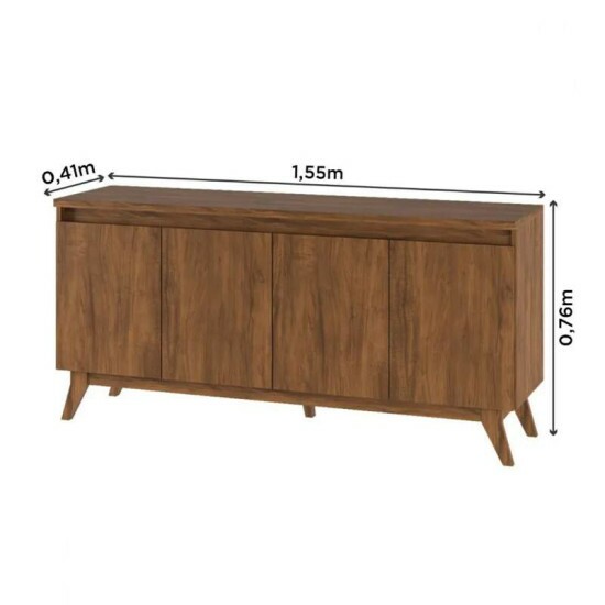 Buffet Filipe com 4 Portas larg. 1.56m Imbuia Viero