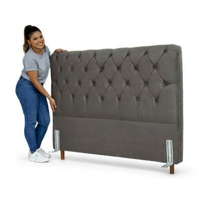 Cabeceira Casal Lav�nia Sued Marrom Largura 1.40m