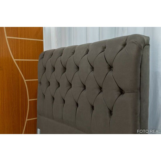 Cabeceira Casal Lavnia Sued Marrom Largura 1.40m